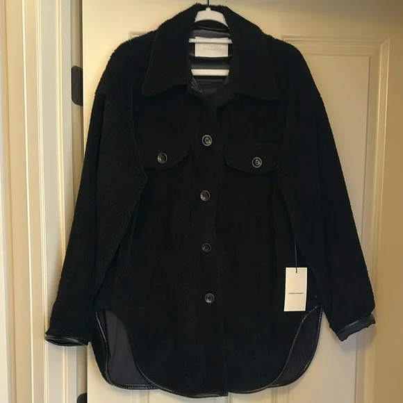 Citizens of Humanity Black Oversized Sherpa Jacket NWT - Picture 6 of 10